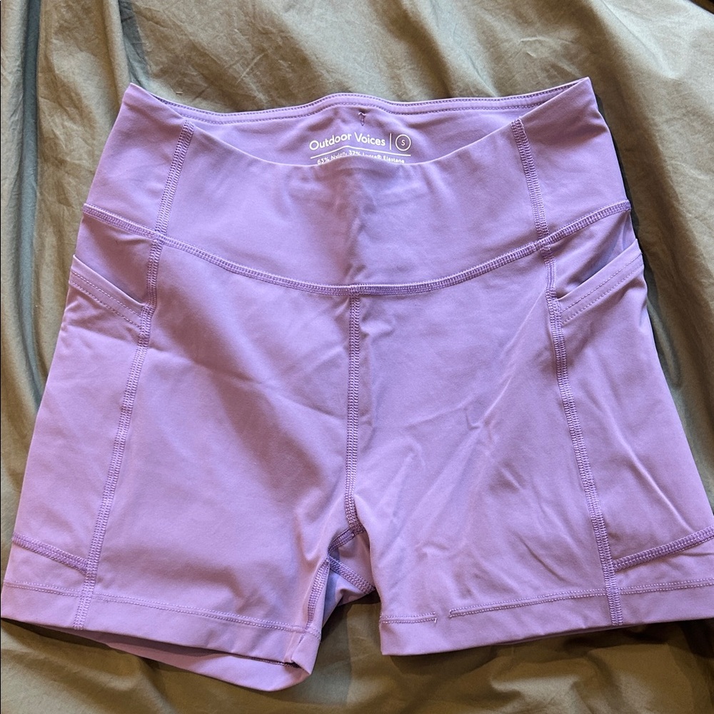 Outdoor Voices Women's Lavender Bike Shorts